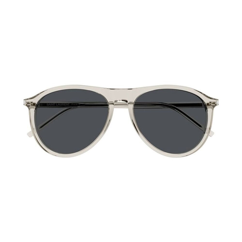 NEW SL667 003 SAINT LAURENT SUNGLASSES MEN ROUND BEIGE EYEWEAR SL 667 003 - Picture 2 of 3